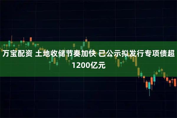 万宝配资 土地收储节奏加快 已公示拟发行专项债超1200亿元